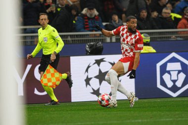 Arnaut Danjuma UEFA Şampiyonlar Ligi maçında AC Milan ve Girona FC (Maciej Rogowski) takımları arasında görüldü.)