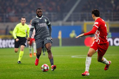 Yousouff Fofana UEFA Şampiyonlar Ligi maçında AC Milan ve Girona FC (Maciej Rogowski) takımları arasında görüldü.)