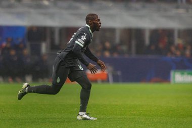 Yunus Musah UEFA Şampiyonlar Ligi maçında AC Milan ve Girona FC (Maciej Rogowski) takımları arasında görüldü.)