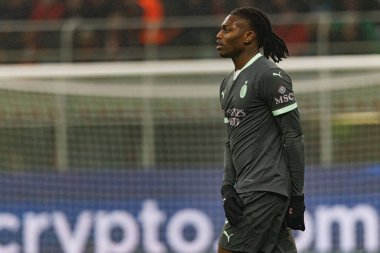 Rafael Leao UEFA Şampiyonlar Ligi maçında AC Milan ve Girona FC (Maciej Rogowski) takımları arasında görüldü.)