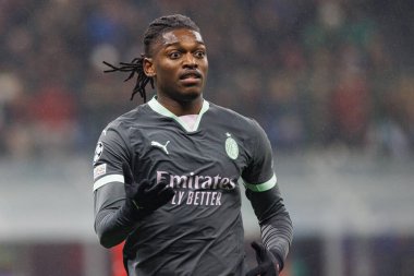 Rafael Leao UEFA Şampiyonlar Ligi maçında AC Milan ve Girona FC (Maciej Rogowski) takımları arasında görüldü.)