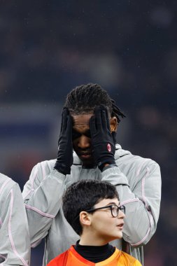 Rafael Leao UEFA Şampiyonlar Ligi maçında AC Milan ve Girona FC (Maciej Rogowski) takımları arasında görüldü.)