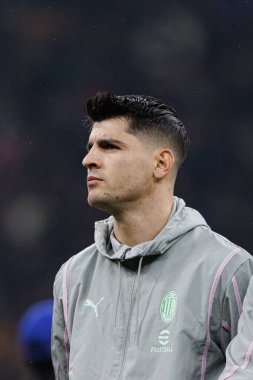 Alvaro Morata UEFA Şampiyonlar Ligi maçında AC Milan ve Girona FC takımları arasında görüldü (Maciej Rogowski)