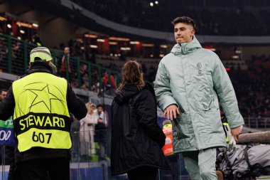 Lorenzo Torriani UEFA Şampiyonlar Ligi maçında AC Milan ve Girona FC takımları arasında görüldü (Maciej Rogowski)