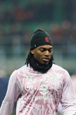 Rafael Leao UEFA Şampiyonlar Ligi maçında AC Milan ve Girona FC (Maciej Rogowski) takımları arasında görüldü.)