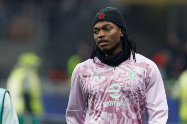 Rafael Leao UEFA Şampiyonlar Ligi maçında AC Milan ve Girona FC (Maciej Rogowski) takımları arasında görüldü.)