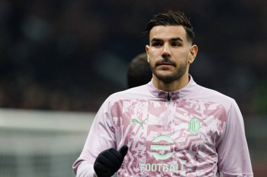 Theo Hernandez UEFA Şampiyonlar Ligi maçında AC Milan ve Girona FC takımları arasında görüldü (Maciej Rogowski)