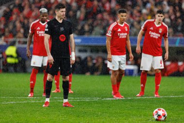 Robert Lewandowski UEFA Şampiyonlar Ligi maçında SL Benfica ve FC Barcelona (Maciej Rogowski) takımları arasında görüldü.)
