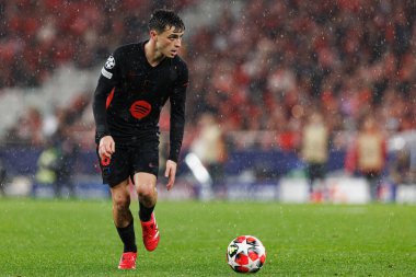 Pedri UEFA Şampiyonlar Ligi maçında SL Benfica ve FC Barcelona (Maciej Rogowski) takımları arasında görüldü.)
