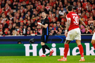 Robert Lewandowski UEFA Şampiyonlar Ligi maçında SL Benfica ve FC Barcelona (Maciej Rogowski) takımları arasında görüldü.)