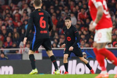 Pedri UEFA Şampiyonlar Ligi maçında SL Benfica ve FC Barcelona (Maciej Rogowski) takımları arasında görüldü.)