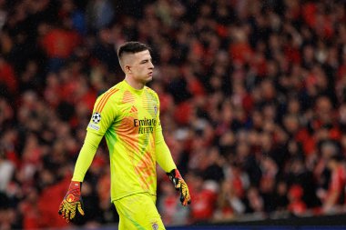 Anatoliy Trubin UEFA Şampiyonlar Ligi maçında SL Benfica ve FC Barcelona (Maciej Rogowski) takımları arasında görüldü.)