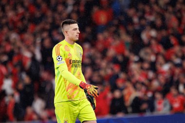 Anatoliy Trubin UEFA Şampiyonlar Ligi maçında SL Benfica ve FC Barcelona (Maciej Rogowski) takımları arasında görüldü.)