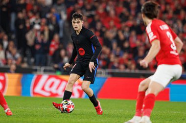 Pedri UEFA Şampiyonlar Ligi maçında SL Benfica ve FC Barcelona (Maciej Rogowski) takımları arasında görüldü.)