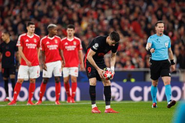 Robert Lewandowski UEFA Şampiyonlar Ligi maçında SL Benfica ve FC Barcelona (Maciej Rogowski) takımları arasında görüldü.)
