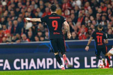 Rober Lewandowski, UEFA Şampiyonlar Ligi maçında SL Benfica ve FC Barcelona (Maciej Rogowski) takımları arasında görüldü.)