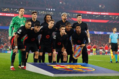 FC Barcelona takımı UEFA Şampiyonlar Ligi maçında SL Benfica ve FC Barcelona (Maciej Rogowski) takımları arasında görüldü.)