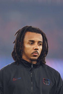 Jules Kounde UEFA Şampiyonlar Ligi maçında SL Benfica ve FC Barcelona (Maciej Rogowski) takımları arasında görüldü.)