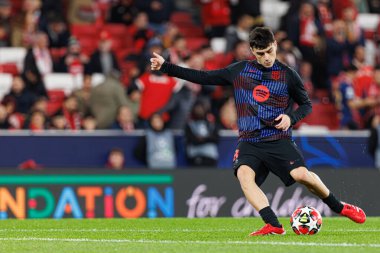 Pedri UEFA Şampiyonlar Ligi maçında SL Benfica ve FC Barcelona (Maciej Rogowski) takımları arasında görüldü.)