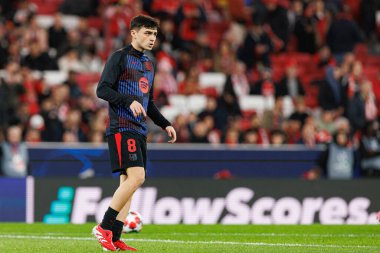 Pedri UEFA Şampiyonlar Ligi maçında SL Benfica ve FC Barcelona (Maciej Rogowski) takımları arasında görüldü.)