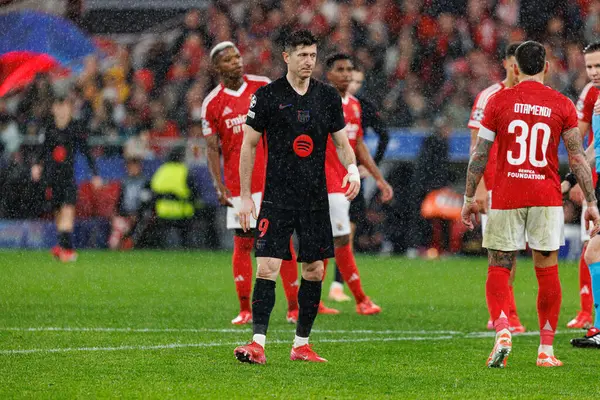 Robert Lewandowski UEFA Şampiyonlar Ligi maçında SL Benfica ve FC Barcelona (Maciej Rogowski) takımları arasında görüldü.)