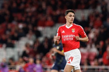 Joao Rego, Liga Portekiz maçı sırasında SL Benfica ve FC Famalicao (Maciej Rogowski) takımları arasında görüldü.)