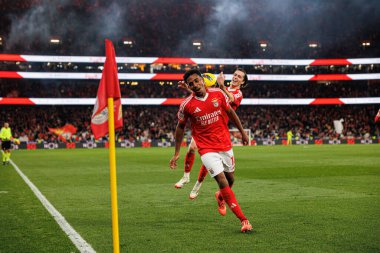Leandro Barreiro ve Alvaro Carreras, Liga Portekiz maçında SL Benfica ve FC Famalicao (Maciej Rogowski)