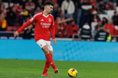 Tomas Araujo, Liga Portekiz maçı sırasında SL Benfica ve FC Famalicao (Maciej Rogowski) takımları arasında görüldü.)