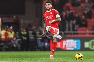 Nicolas Otamendi Liga Portekiz maçı sırasında SL Benfica ve FC Famalicao (Maciej Rogowski) takımları arasında görüldü.)