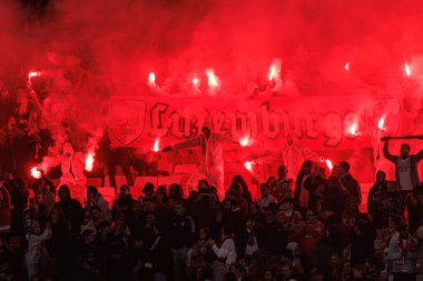 Benfica taraftarları Liga Portekiz maçı sırasında SL Benfica ve FC Famalicao (Maciej Rogowski)