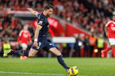 Justin de Haas Liga Portekiz maçı sırasında SL Benfica ve FC Famalicao (Maciej Rogowski) takımları arasında görüldü.)