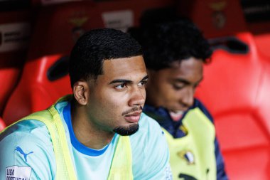 Gabriel Cabral, Liga Portekiz maçı sırasında SL Benfica ve FC Famalicao takımları arasında görüldü (Maciej Rogowski)