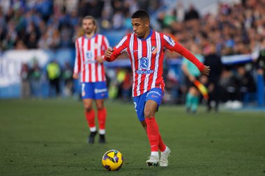 Samuel Lino, LaLiga EA SPORTS maçı sırasında Estadio Municipal de Butarque 'da CD Leganes ve Atletico de Madrid takımları arasında görüldü (Maciej Rogowski)
