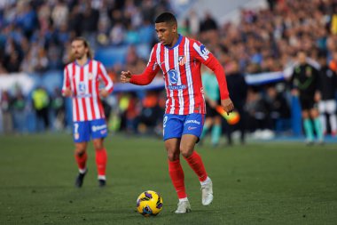 Samuel Lino, LaLiga EA SPORTS maçı sırasında Estadio Municipal de Butarque 'da CD Leganes ve Atletico de Madrid takımları arasında görüldü (Maciej Rogowski)
