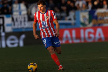 Julian Alvarez, Estadio Municipal de Butarque 'da CD Leganes ve Atletico de Madrid takımları arasında LaLiga EA SPORTS maçı sırasında görüldü (Maciej Rogowski)