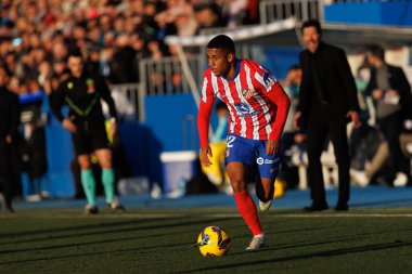 Samuel Lino, LaLiga EA SPORTS maçı sırasında Estadio Municipal de Butarque 'da CD Leganes ve Atletico de Madrid takımları arasında görüldü (Maciej Rogowski)