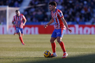 Julian Alvarez, Estadio Municipal de Butarque 'da CD Leganes ve Atletico de Madrid takımları arasında LaLiga EA SPORTS maçı sırasında görüldü (Maciej Rogowski)