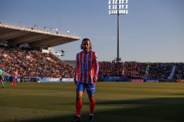 Antoine Griezmann, Estadio Municipal de Butarque 'da CD Leganes ve Atletico de Madrid takımları arasında LaLiga EA SPORTS maçı sırasında görüldü (Maciej Rogowski)