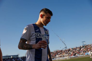 Dani Raba, LaLiga EA SPORTS maçı sırasında Estadio Municipal de Butarque 'da CD Leganes ve Atletico de Madrid takımları arasında görüldü (Maciej Rogowski)