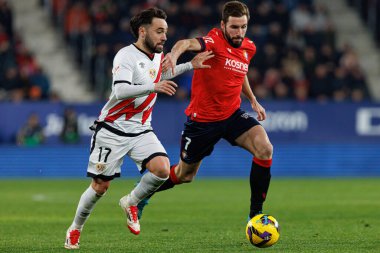 Unai Lopez and Jon Moncayola seen  during LaLiga EA SPORTS game between teams of CA Osasuna and Rayo Vallecano at El Sadar (Maciej Rogowski) clipart