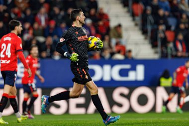 Sergio Herrera, El Sadar 'da CA Osasuna ve Rayo Vallecano takımları arasında oynanan LaLiga EA SPORTS maçı sırasında görüldü (Maciej Rogowski)