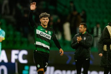 Maximiliano Araujo UEFA Şampiyonlar Ligi maçında Sporting CP ve Bologna FC takımları arasında görüldü (Maciej Rogowski)