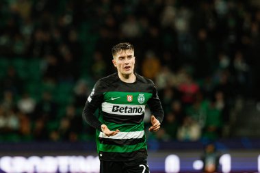 Ivan Fresneda UEFA Şampiyonlar Ligi maçında Sporting CP ve Bologna FC takımları arasında görüldü (Maciej Rogowski)