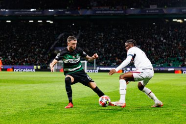 Zeno Debast ve Samuel Iling Junior UEFA Şampiyonlar Ligi maçında Sporting CP ve Bologna FC (Maciej Rogowski)