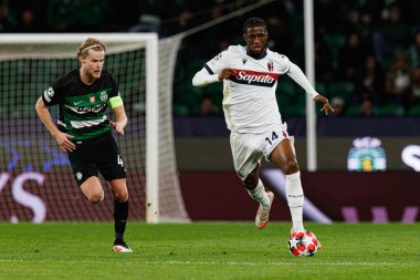 Morten Hjulmand ve Samuel Iling Junior, UEFA Şampiyonlar Ligi maçında Sporting CP ve Bologna FC (Maciej Rogowski)