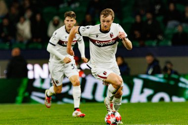 Tommaso Pobega UEFA Şampiyonlar Ligi maçında Sporting CP ve Bologna FC takımları arasında görüldü (Maciej Rogowski)