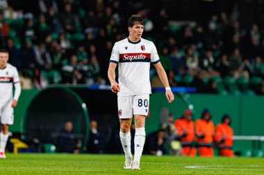 Giovanni Fabbian UEFA Şampiyonlar Ligi maçında Sporting CP ve Bologna FC takımları arasında görüldü (Maciej Rogowski)