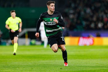 Ivan Fresneda UEFA Şampiyonlar Ligi maçında Sporting CP ve Bologna FC takımları arasında görüldü (Maciej Rogowski)