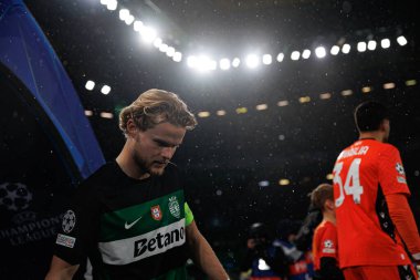 Morten Hjulmand, UEFA Şampiyonlar Ligi maçında Sporting CP ve Bologna FC takımları arasında görüldü (Maciej Rogowski)