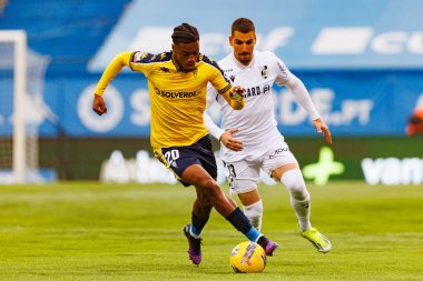 Joao Mendes ve Wagner Pina Liga Portekiz maçı sırasında Estoril Praia ve Vitoria SC takımları arasında Estadio Antonio Coimbra da Mota (Maciej Rogowski)